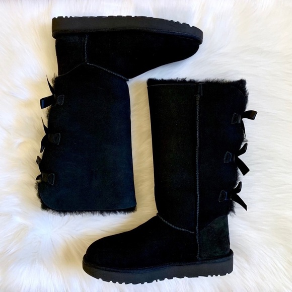 UGG Black Bailey Bow Tall II Boots - Picture 3 of 7